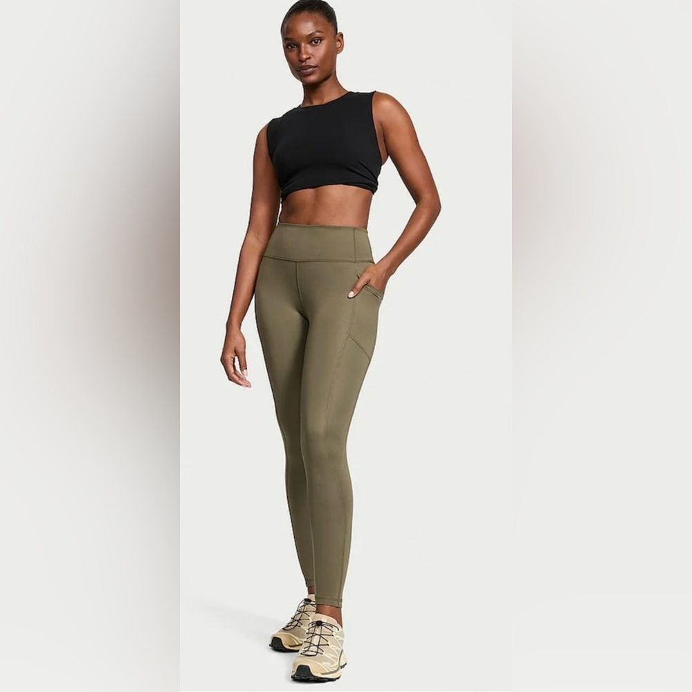 Victoria's Secret Sport Essential Luxe Pocket Leggings NWT Neutral Earth Tone XS
